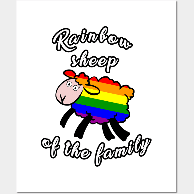 Rainbow Sheep Wall Art by valentinahramov